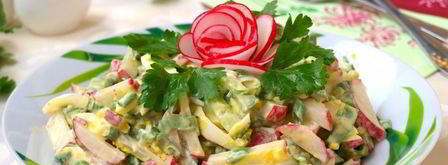 весенний салат с яйцом и черемшой. Шаг 4