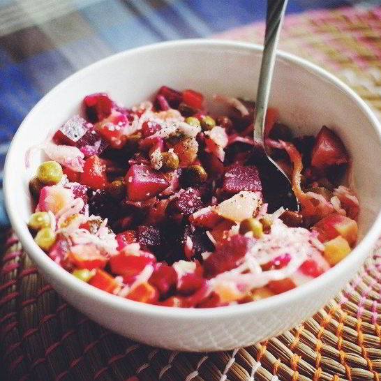 Рецепт винегрета с квашеного капустого