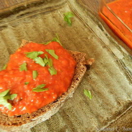 Рецепт дипа из запеченных перцев и томатов