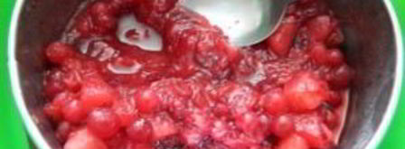 клюквенный соус с яблоком. Шаг 4