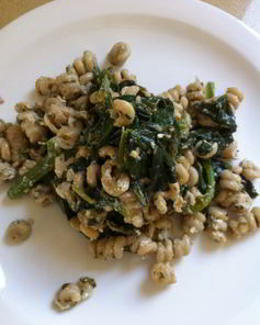 Лимонная Паста с козьим сыром и шпинатом