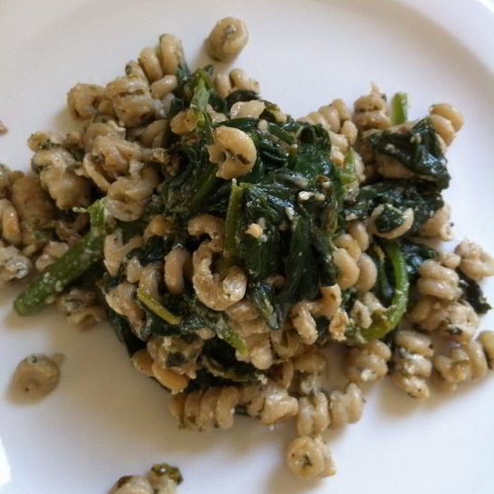 Рецепт лимонной пасты с козьим сыром и шпинатом