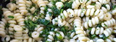 лимонная паста с козьим сыром и шпинатом. Шаг 3