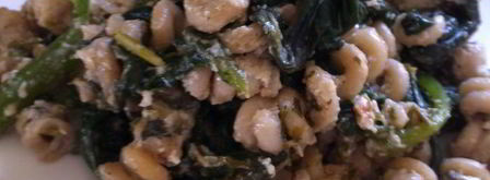 лимонная паста с козьим сыром и шпинатом. Шаг 4