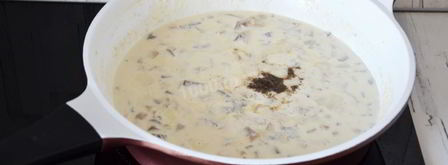 сливочно-грибной соус. Шаг 8