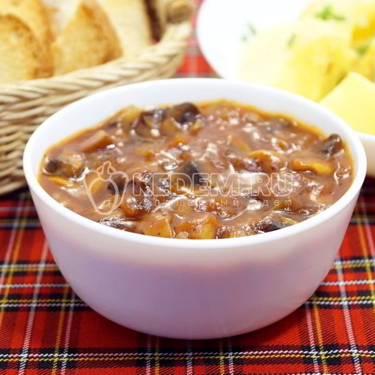 Рецепт томатного соуса с грибами