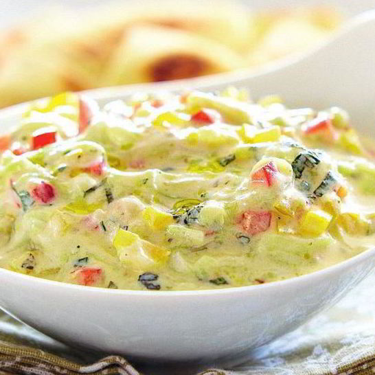 Рецепт цацики с перцем и питой