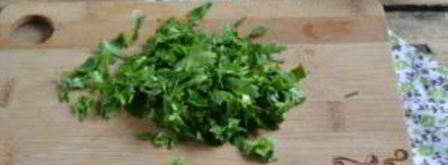 зеленый чесночный соус. Шаг 2