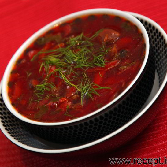 Рецепт борща домашнего украинского на свиных ребрах