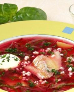 Борщ летний с рыбой