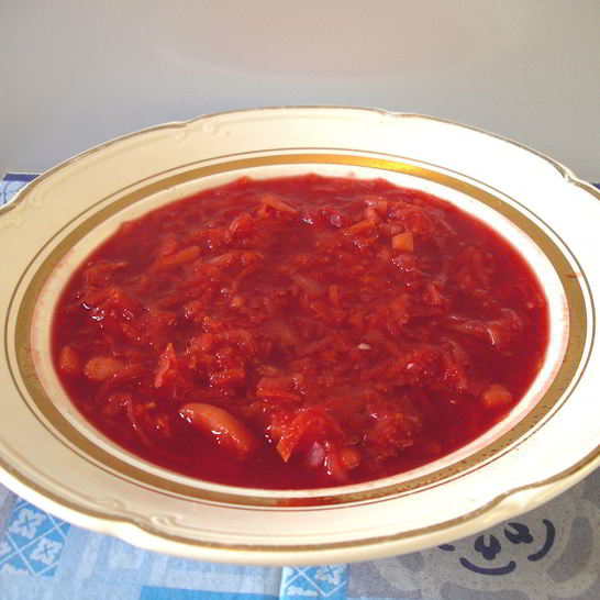 Рецепт борща на бобах