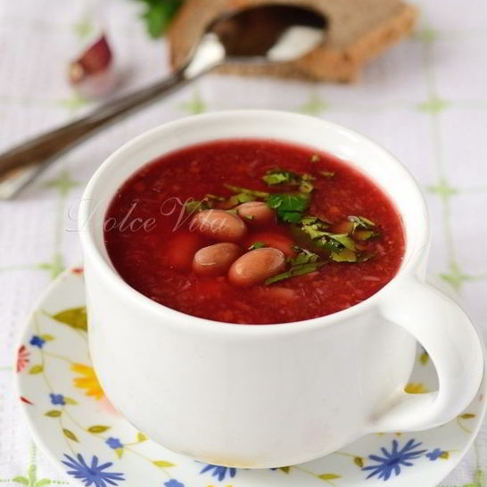 Рецепт борща-пюре без масла