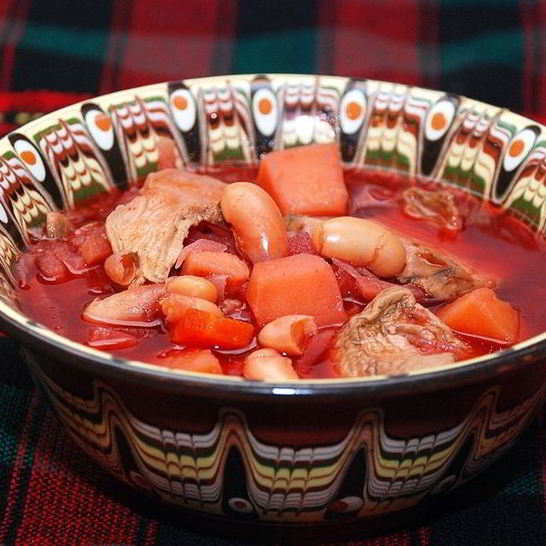 Рецепт борща с фасолью без мяса