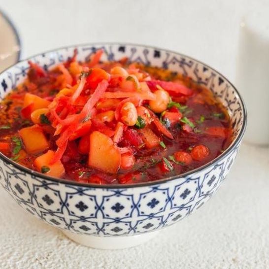 Рецепт борща с фасолью