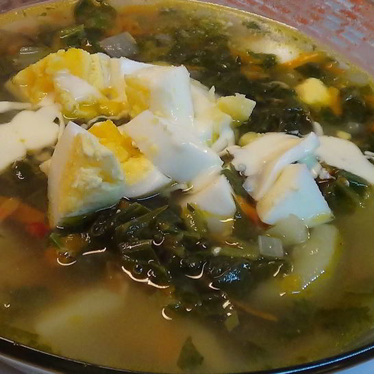 Рецепт борща с капустой и щавелем