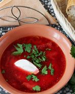 Борщ с кислой капустой и свеклой