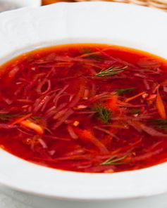 Борщ с копченой скумбрией