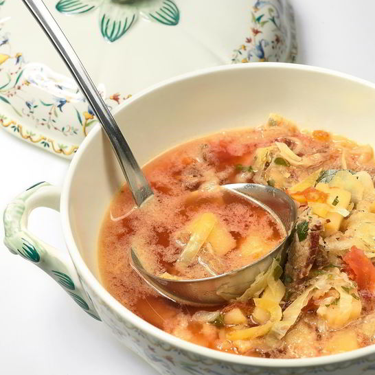 Рецепт борща с салом