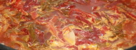 борщ с виноградными листьями. Шаг 6