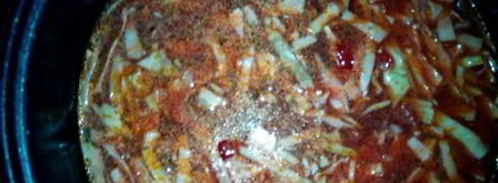 борщ со свининой в мультиварке. Шаг 8