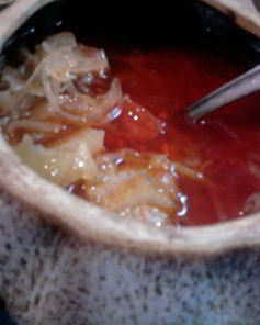 Борщ в горшочках