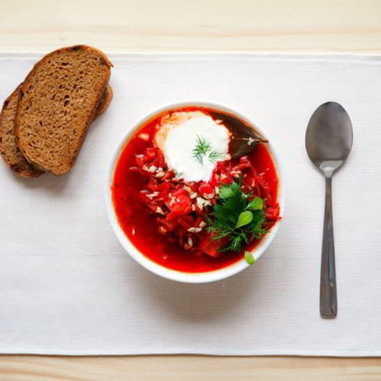 Рецепт холодного борща с хреном