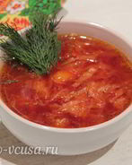 Постный борщ