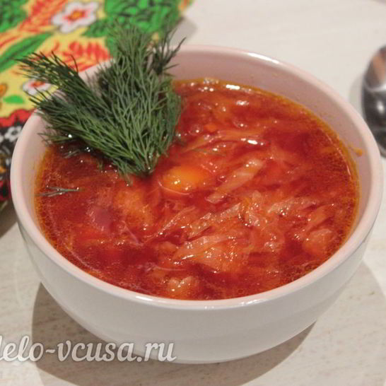 Рецепт постного борща