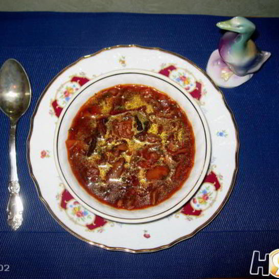 Рецепт постного грибного борща с черносливом