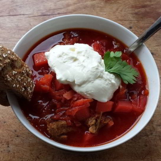 Рецепт простого борща со свеклой