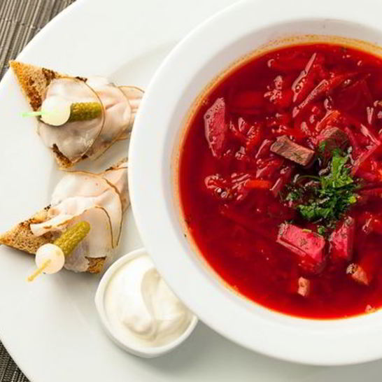 Рецепт украинского борща с говядиной и копченым салом