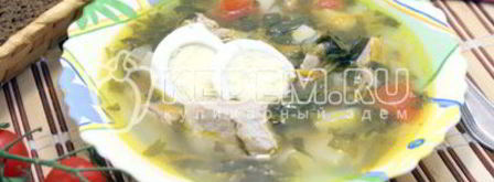 зеленый борщ с щавелем и черемшой. Шаг 12