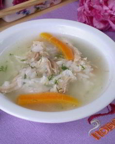 Бульон куриный с рисом
