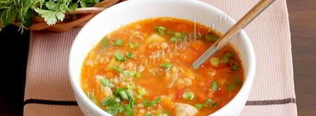 чечевичный суп с курицей и помидорами. Шаг 12