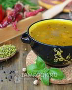 Чечевичный суп с нутом и машем