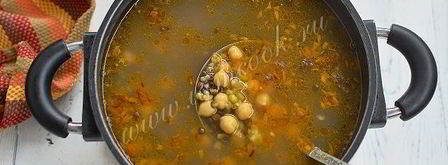 чечевичный суп с нутом и машем. Шаг 8