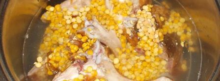 гороховый крем-суп на копченных ребрышках. Шаг 3