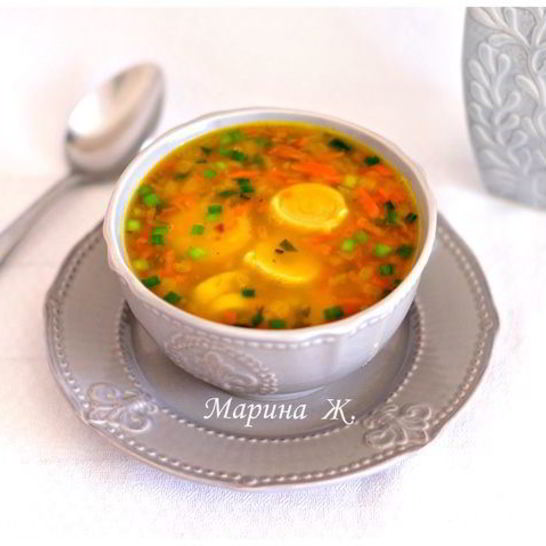 Рецепт горохового супа с чесночными рулетиками