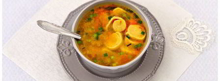 гороховый суп с чесночными рулетиками. Шаг 12