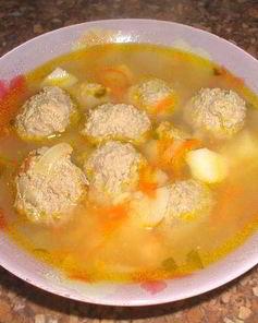 Гороховый суп с фрикадельками
