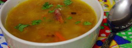 гороховый суп с копченой колбасой. Шаг 6