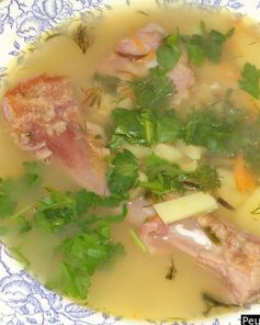 Гороховый суп с копченостями классический