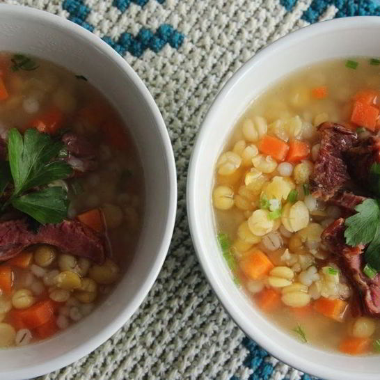 Рецепт горохового супа с копчеными ребрами