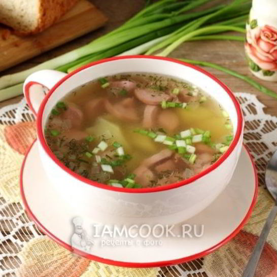 Рецепт горохового супа с сосисками