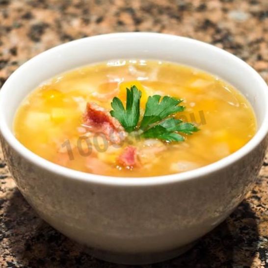 Рецепт густого горохового супа с мясом