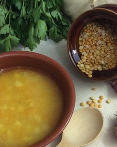 Густой постный гороховый суп