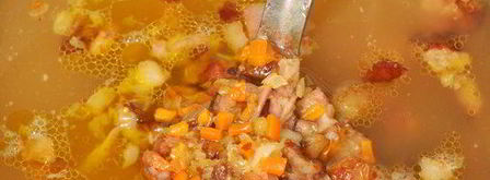 суп гороховый с копчеными ребрышками. Шаг 10