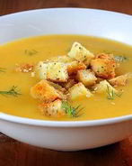 Суп гороховый с сухариками