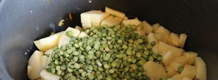 суп из зеленого гороха в мультиварке. Шаг 2