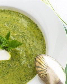 Свежий горохово-мятный суп